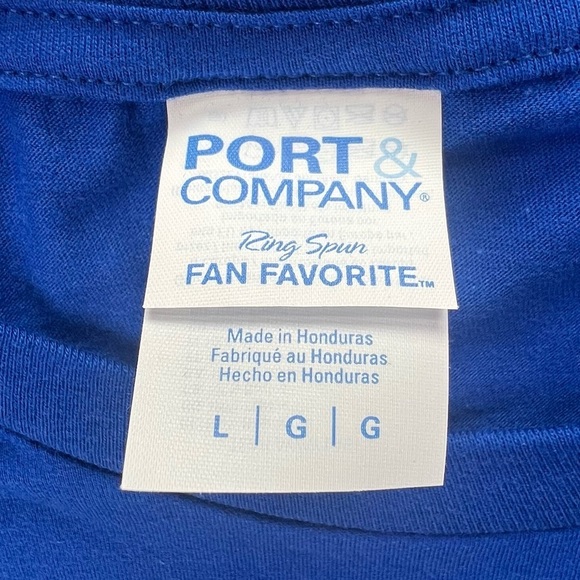 New AIRPLANE MODE T-shirt Aviation Plane Tee Blue White Large L Port & Company - Picture 7 of 9